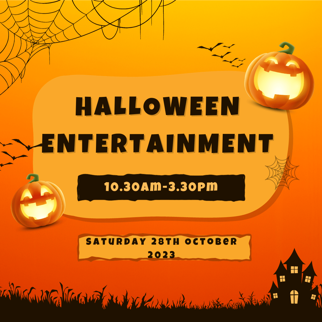 Black and Orange Illustrative Halloween Sale Feed Ad
